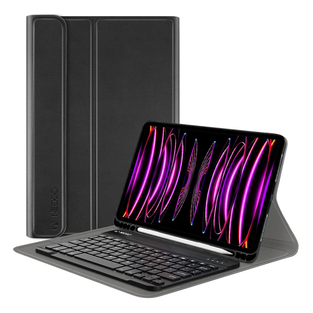 NEOGO Smart Cover Keyboard puzdro na iPad Pro 12.9'' 2018-2022, čierne