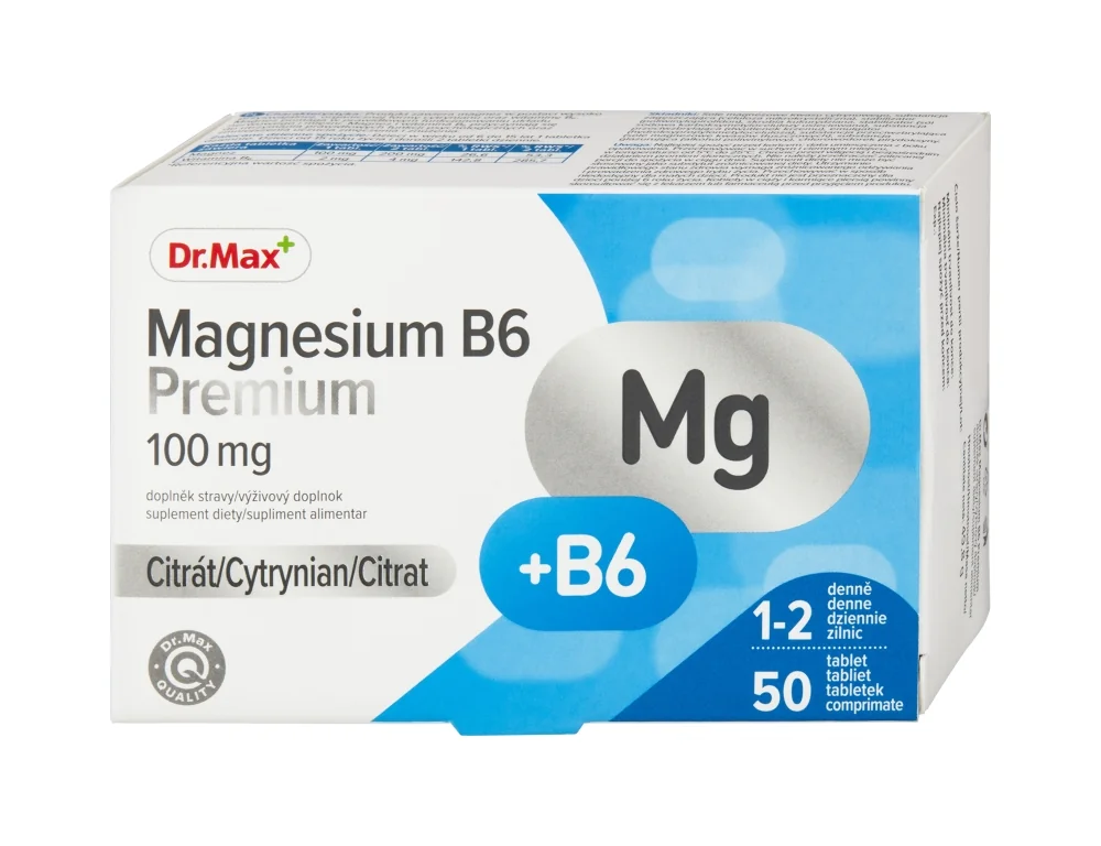 Dr. Max Magnesium B6 Premium 1×50 tbl, výživový doplnok