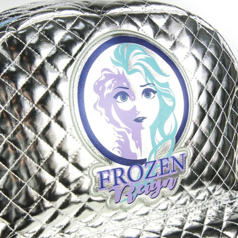 CERDÁ - Dievčenský štýlový batoh DISNEY FROZEN Fashion Silver, 40cm, 2100002694 