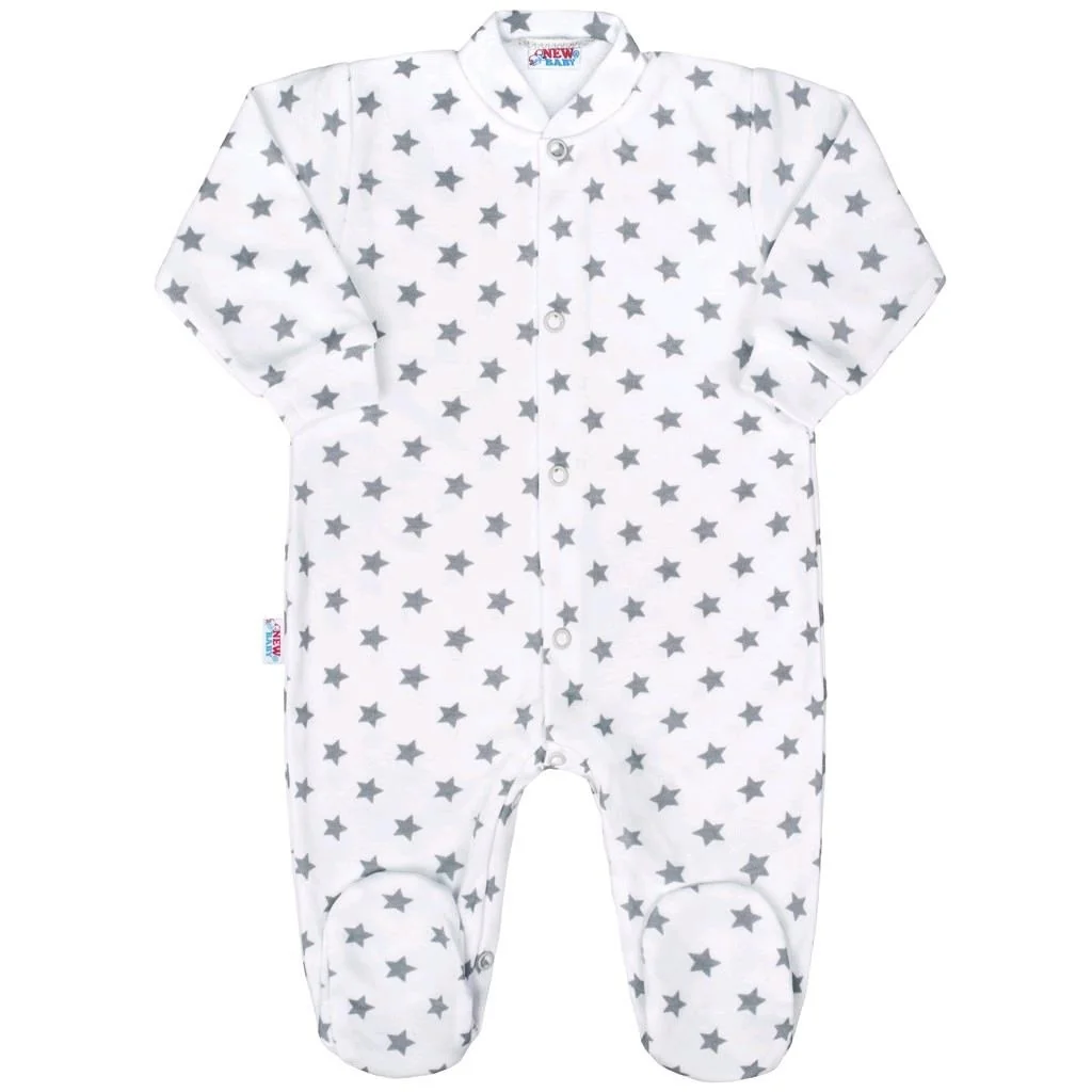 Dojčenský overal New Baby Classic II sivý s hviezdičkami 80 (9-12m), 20C35109