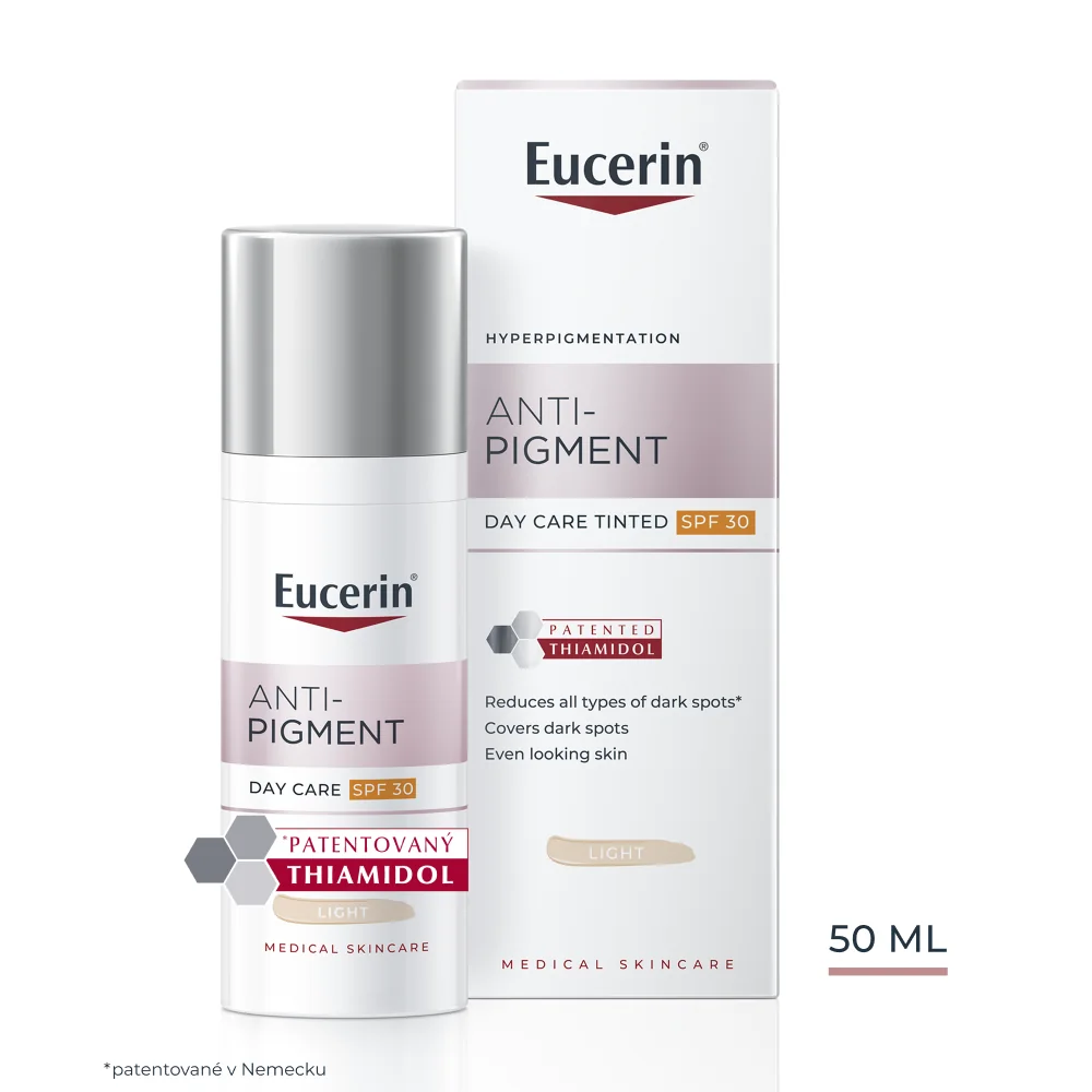 Eucerin ANTI-PIGMENT Denný krém SPF 30 - tónovaný (svetlý) 50 ml 1×50 ml, tónovaný denný krém