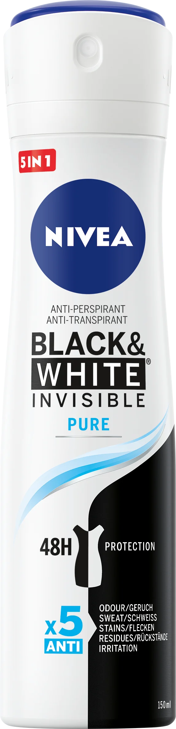 NIVEA SPREJ ANTIPERSPIRANT Black & White Invisible Pure