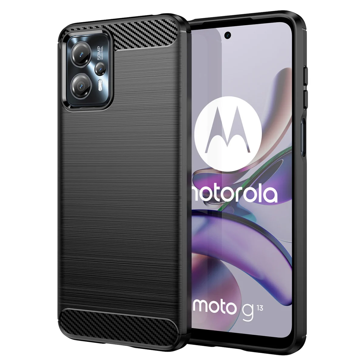 MG Carbon kryt na Motorola Moto G13 čierny