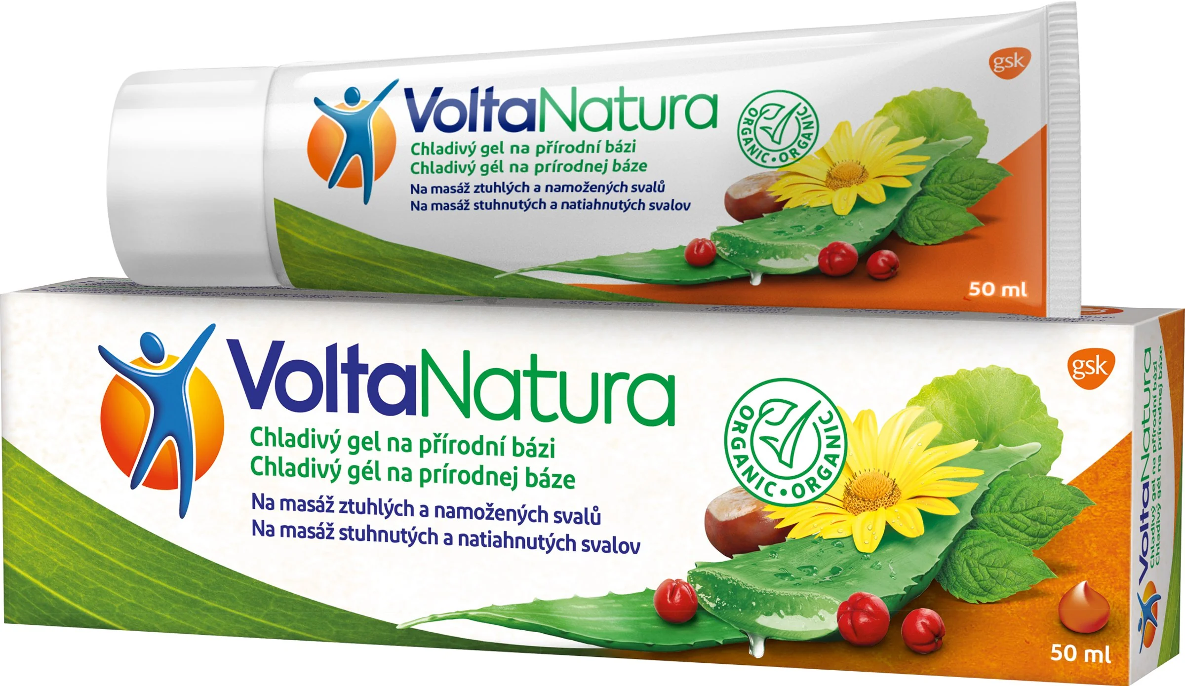 VoltaNatura chladivý masážny gél 1x50 ml, gél na natiahnuté a stuhnuté svaly