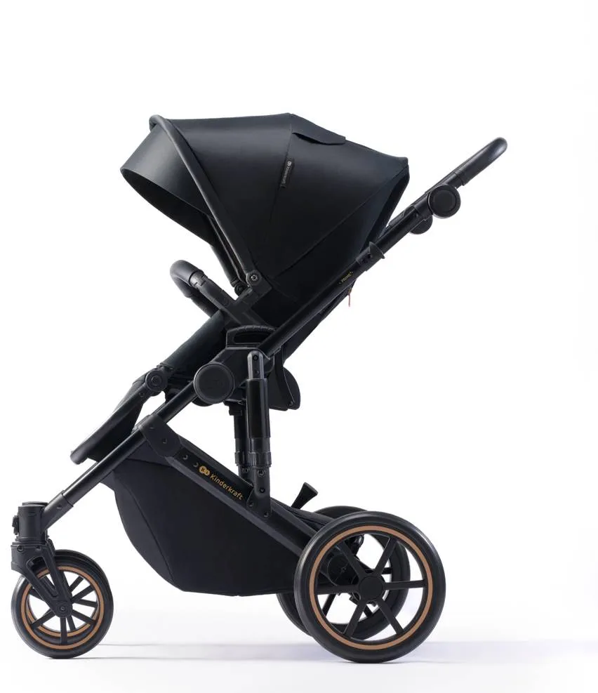 KINDERKRAFT SELECT Kočík kombinovaný 3v1 Prime 2 Venezian Black, Premium 1×1 ks, kočík