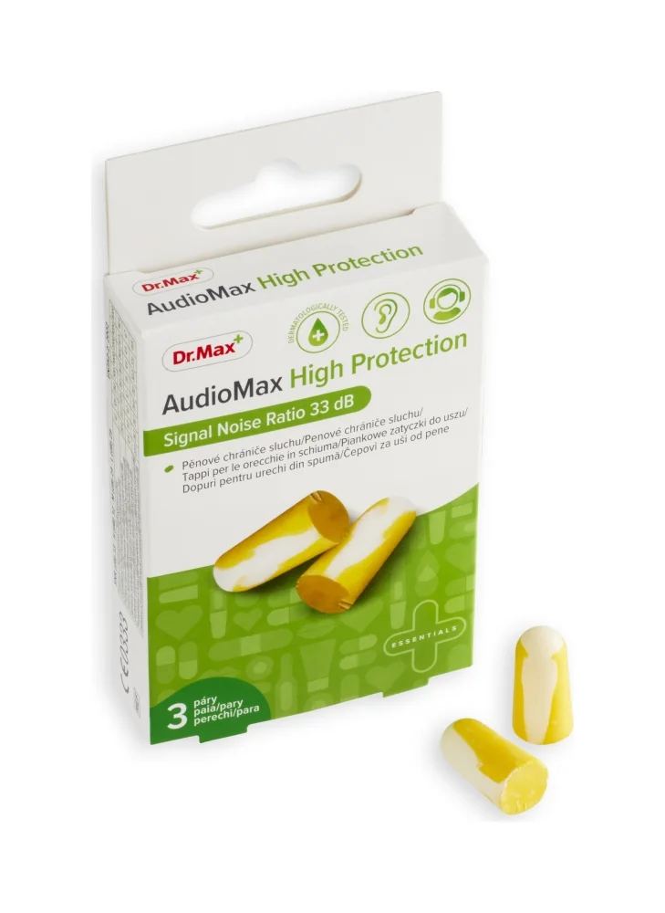 Dr. Max AUDIOMAX HIGH PROTECTION 3PARY 1×3 páry, penové chrániče sluchu