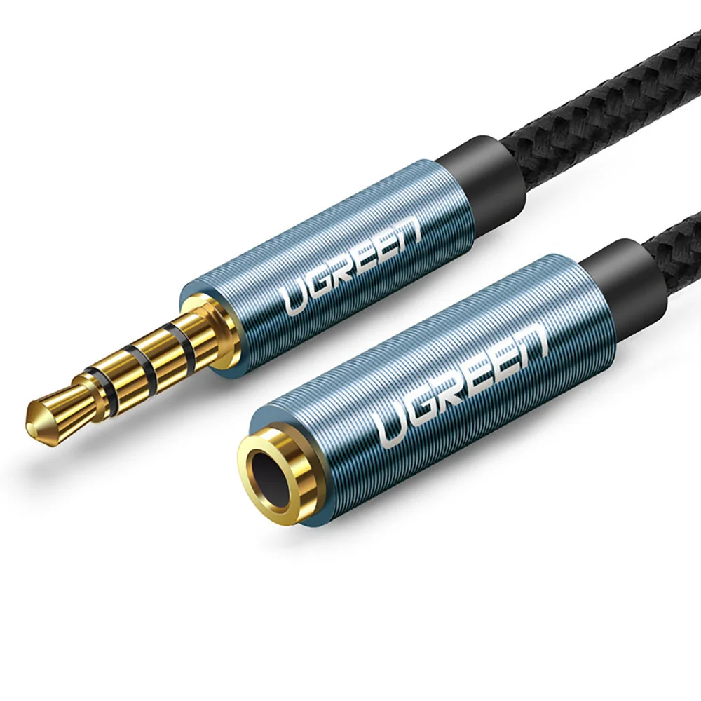 Ugreen AV118 predlžovací audio kábel 3.5mm mini jack F/M, modrý 