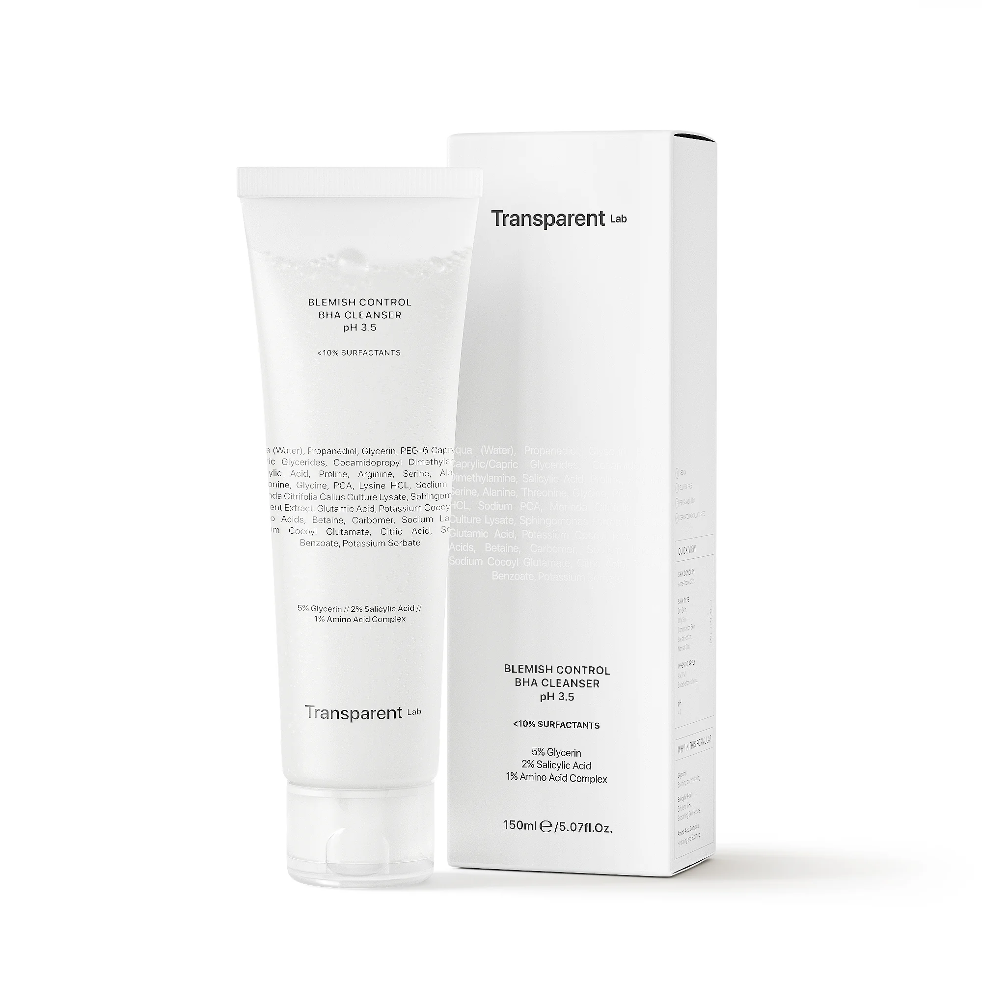 Transparent Lab BLEMISH CONTROL BHA CLEANSER PH 3.5 čistiaci gél na akné