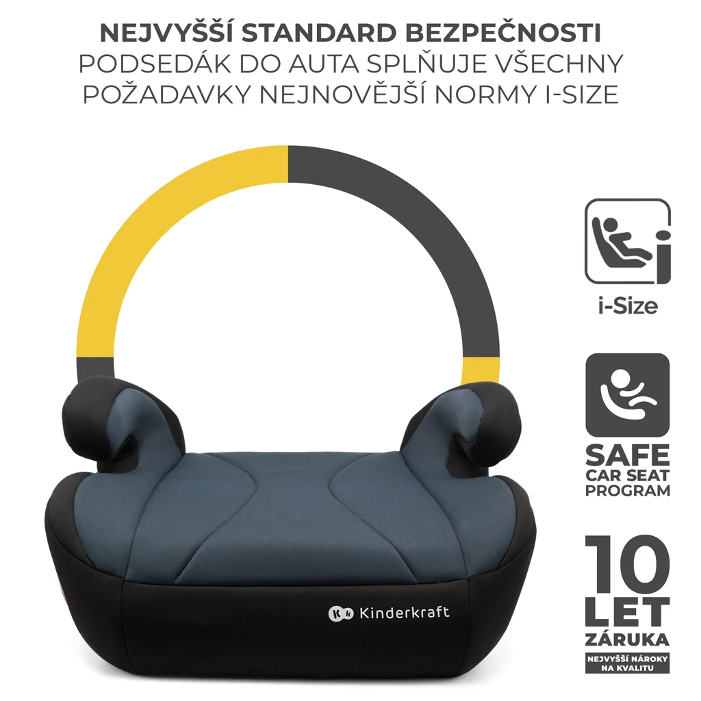 KINDERKRAFT Podsedák i-Boost Black 1×1 ks, podsedák