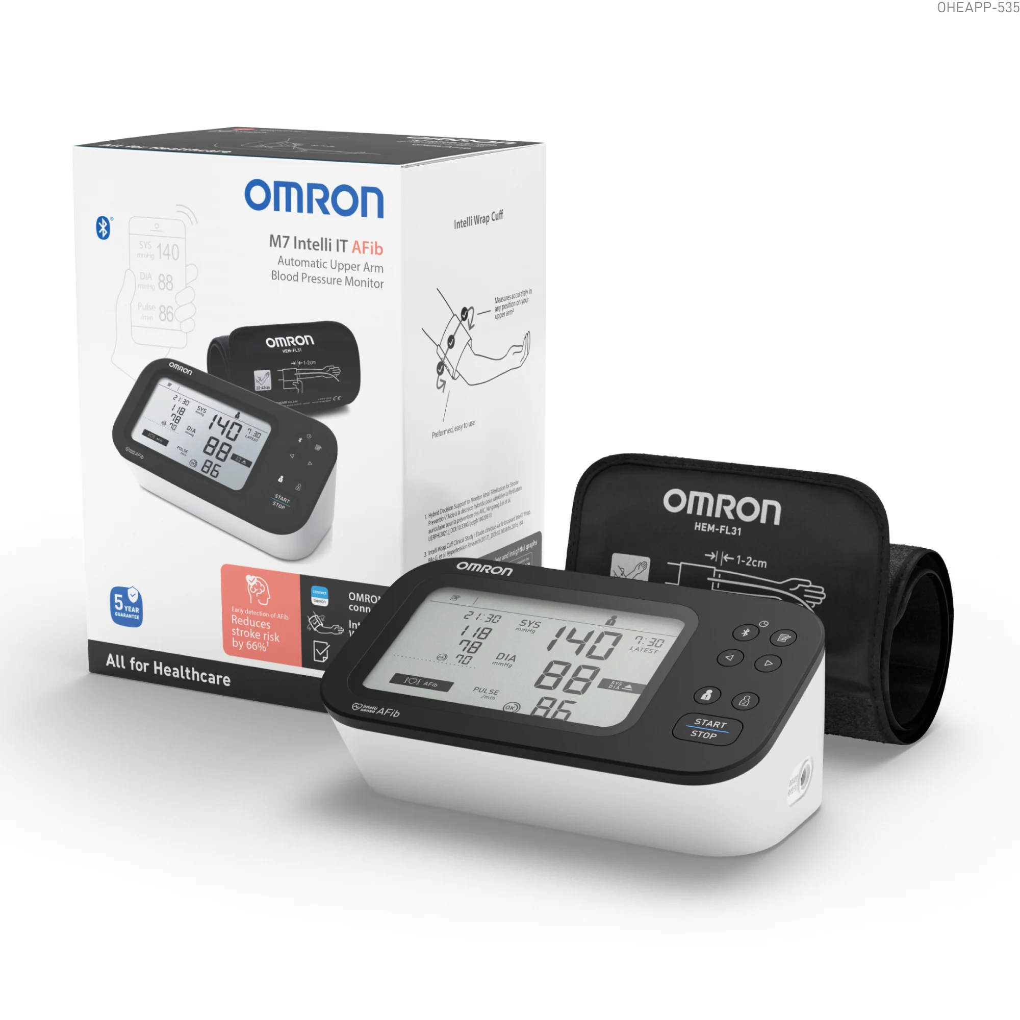 Tlakomer OMRON M7 Intelli IT Afib 1×1 ks, tlakomer