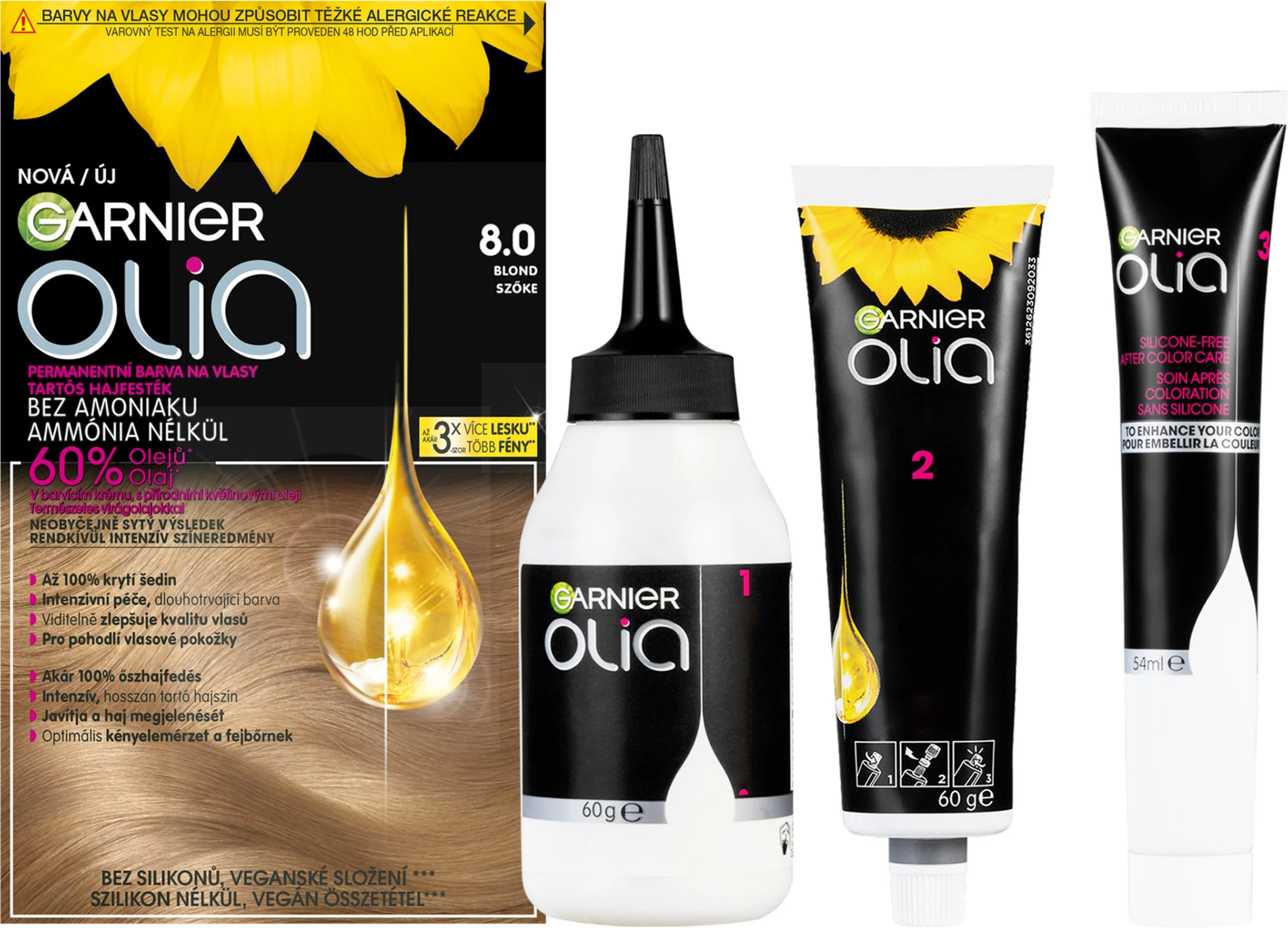 Garnier Olia permanentná farba na vlasy 8.0 Blond