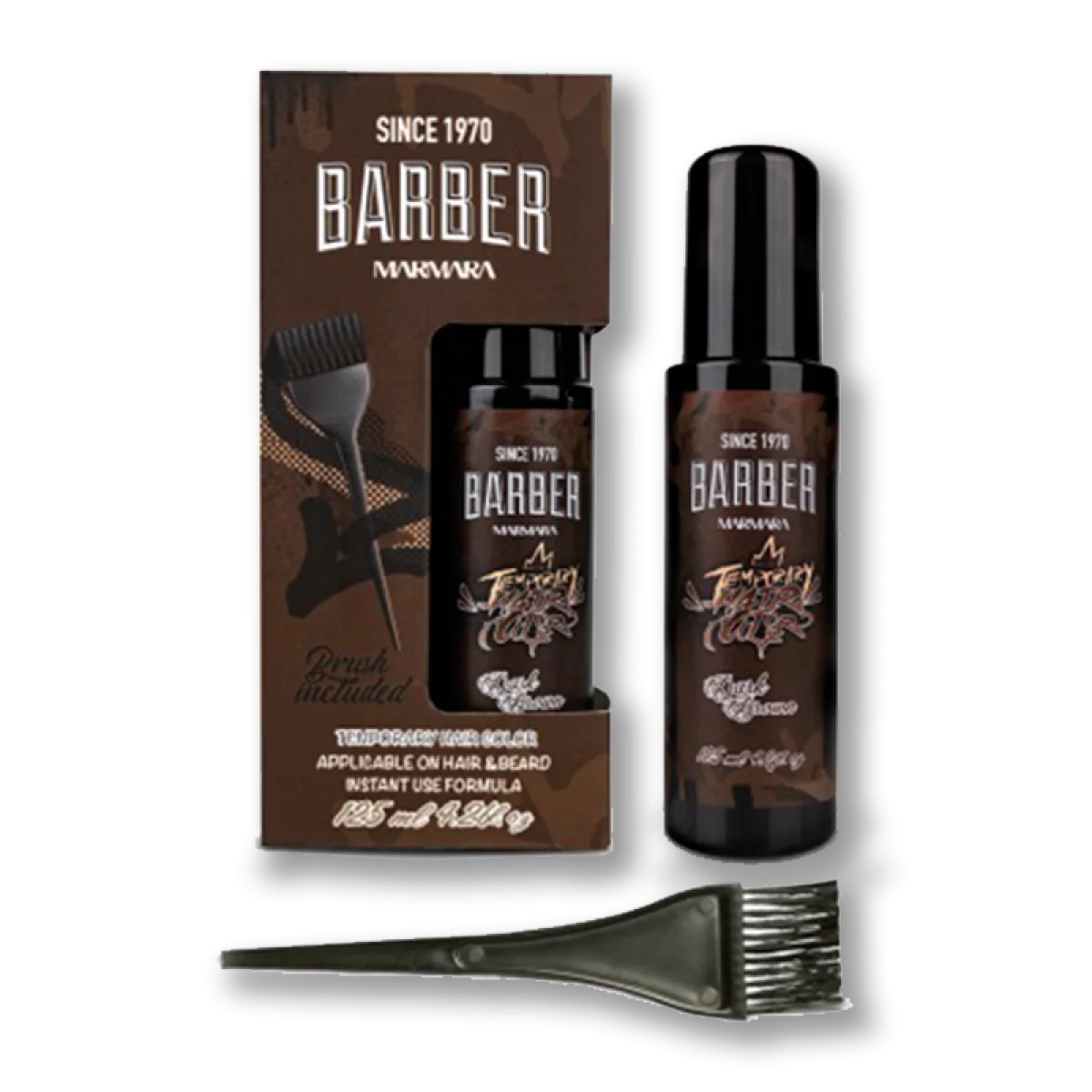 Dočasná farba na bradu a vlasy Marmara Barber Temporary Dark Brown XXL 125ml