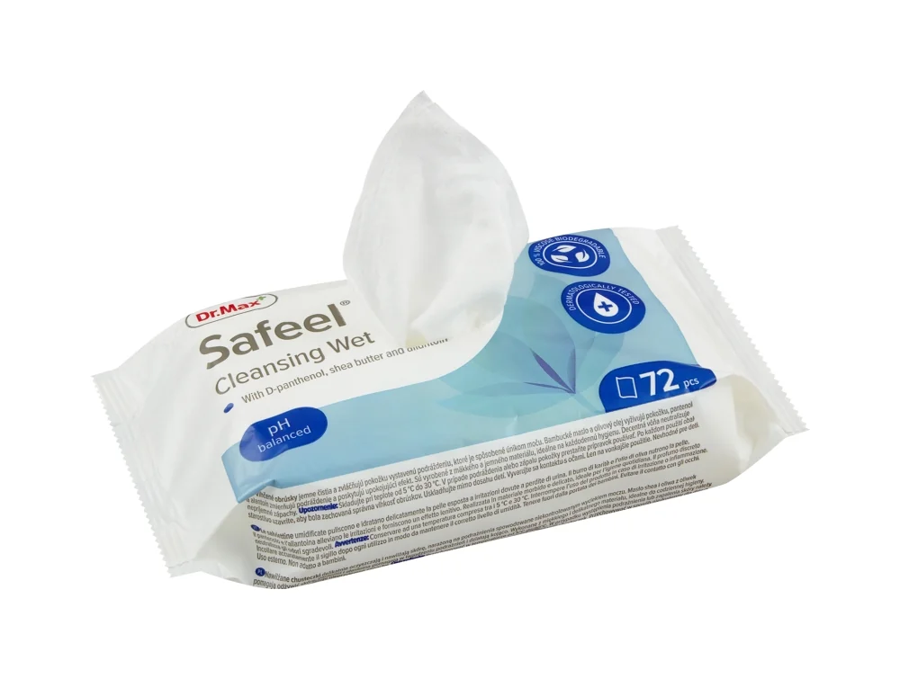 Dr. Max Safeel Cleansing Wet Wipes 1×72 ks, vlhčené utierky