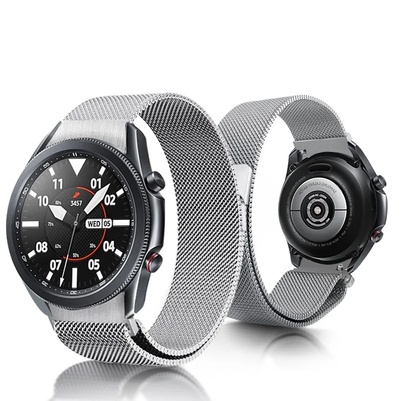 Bstrap Milanese remienok na Samsung Galaxy Watch 4 / 5 / 5 Pro / 6 silver