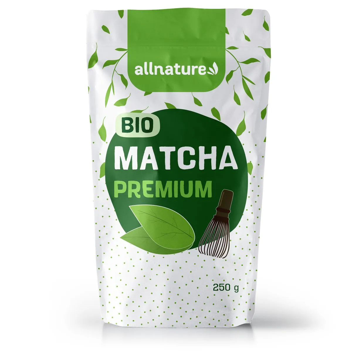 Allnature Matcha Premium BIO 250 g 1×250 g, čaj matcha