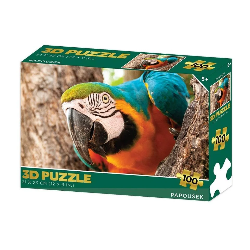 Puzzle 3D Papagáj 100 dielikov