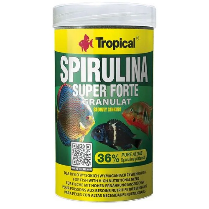 TROPICAL Super Spirulina Forte Granulat 250ml/150g granulované krmivo so spirulinou 