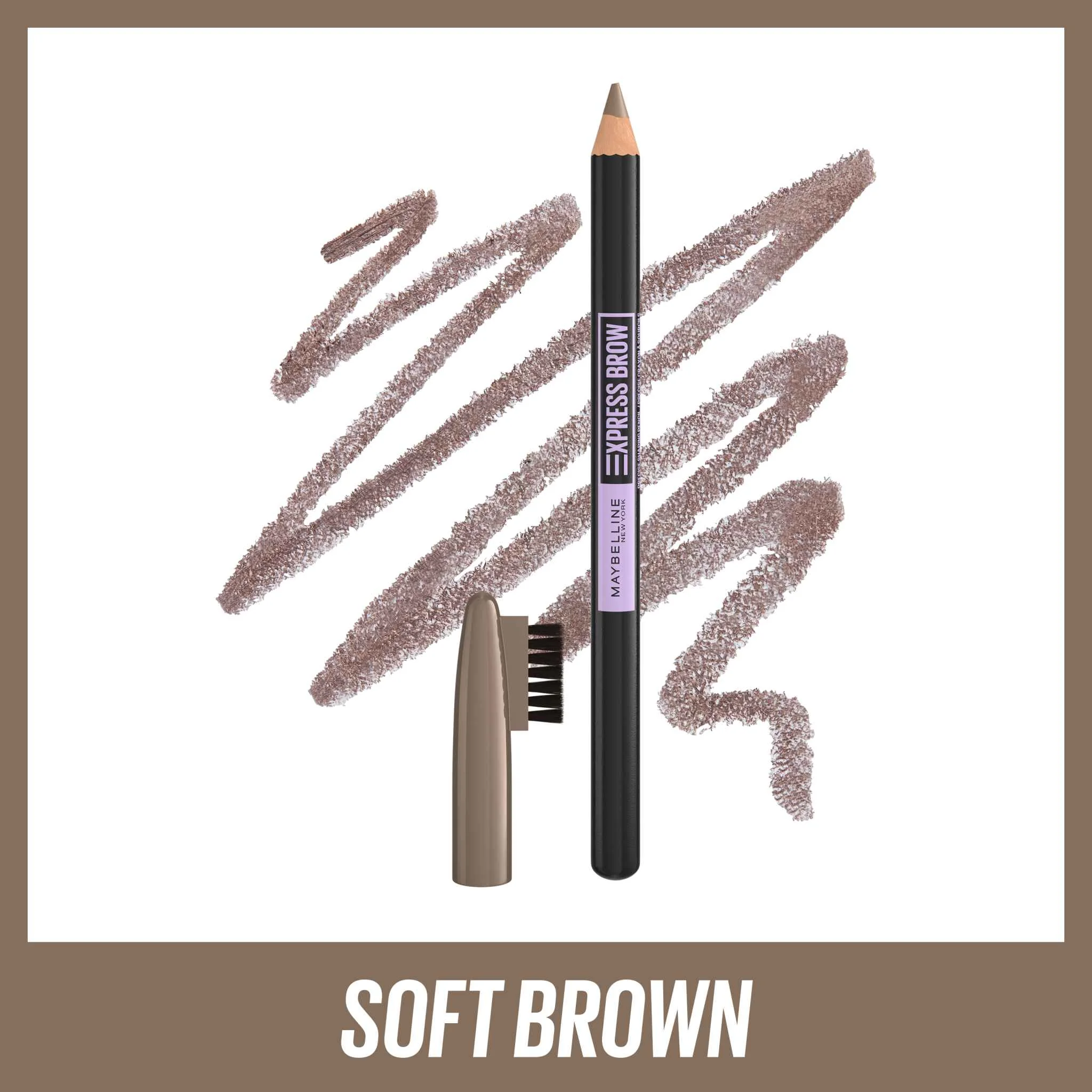 Maybelline New York Express Brow Shaping Pencil 03 Soft Brown 1×1 kus, gélová ceruzka na obočie