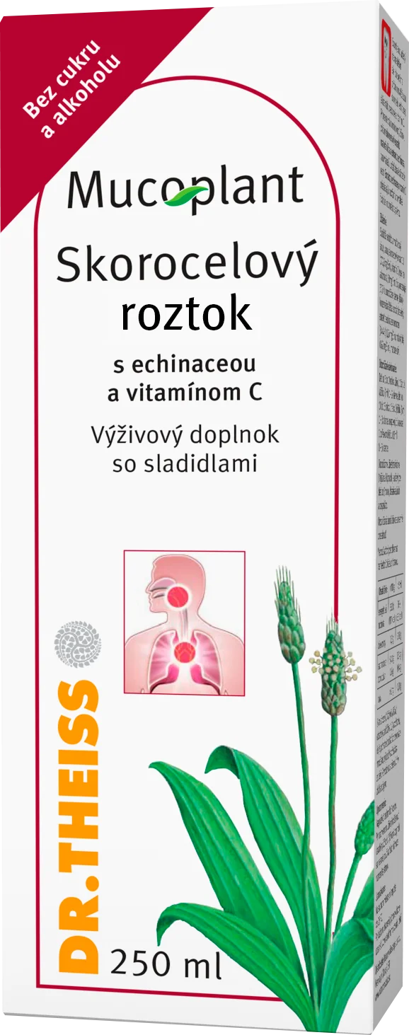 MUCOPLANT skorocelový roztok s echinaceou a vitamínom C