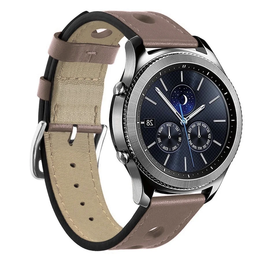 BStrap Leather Italy remienok na Xiaomi Watch S1 Active, khaki brown