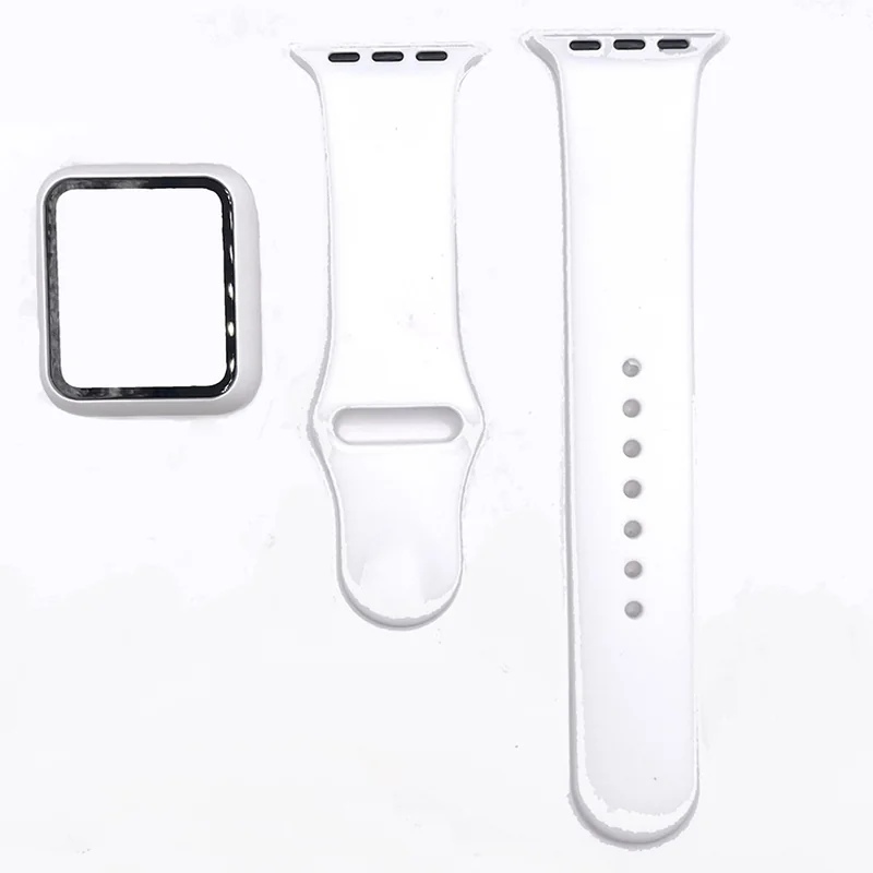 BStrap Silicone remienok s puzdrom na Apple Watch 40mm white