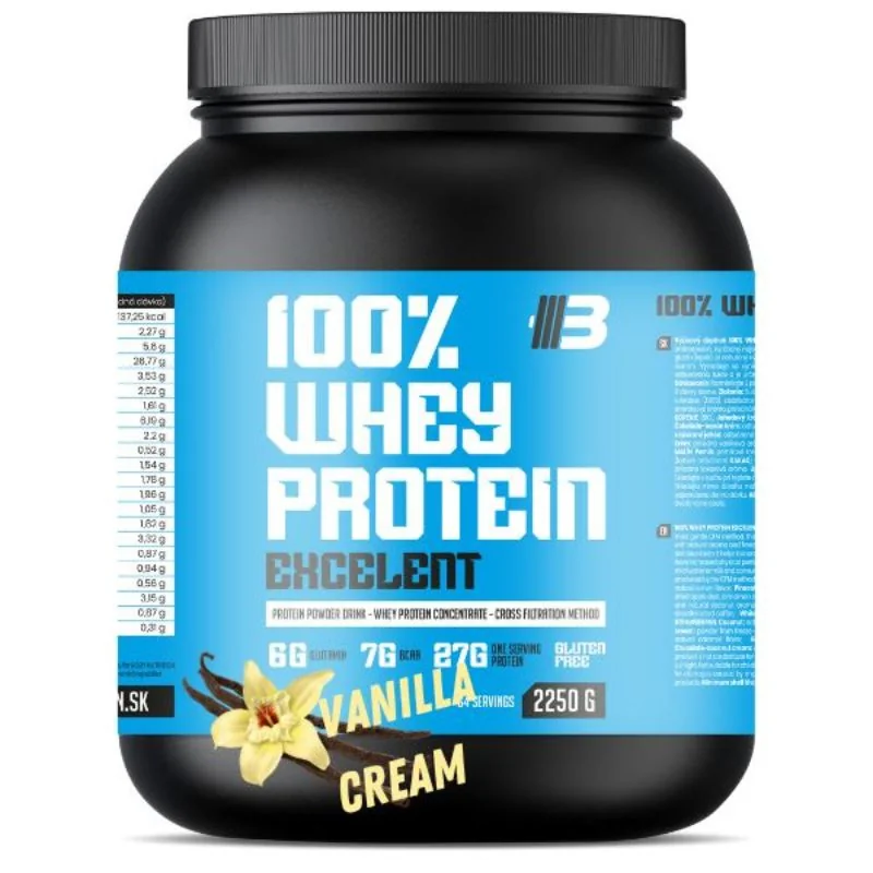 Excelent 100% Whey Proteín - vanilkový krém od BODY NUTRITION - 2250g