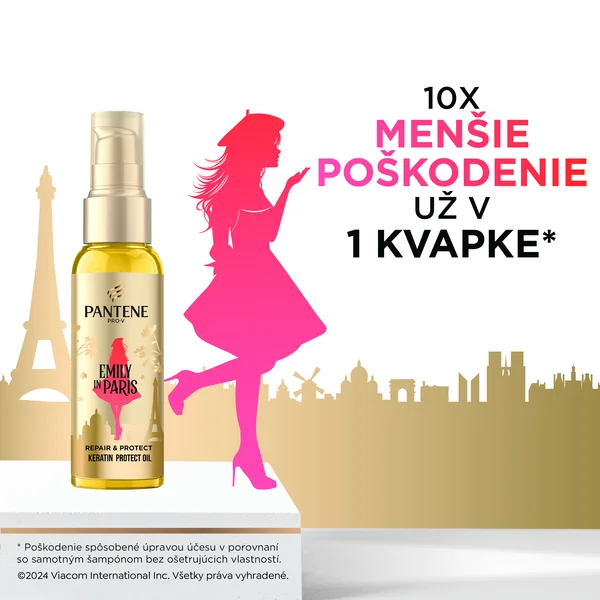 Pantene Pro-V Súprava produktov Pantene x Emily in Paris: sérum, olej a maska na vlasy 1×1 ks, darčeková sada