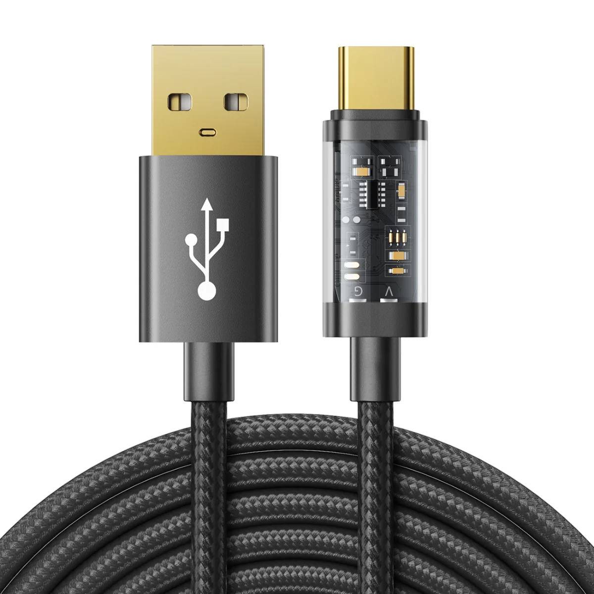 Joyroom Fast Charging kábel USB / USB-C 3A 2m, čierny 