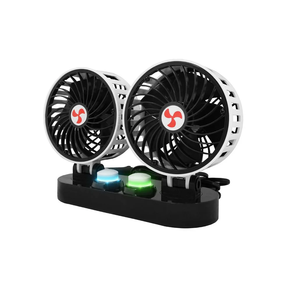 Ventilátor do auta 12V 2x12cm s reguláciou LTC LXWTS4