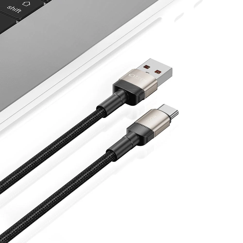 Tech-Protect Ultraboost Evo kábel USB / USB-C 100W 5A 1m, titanium 