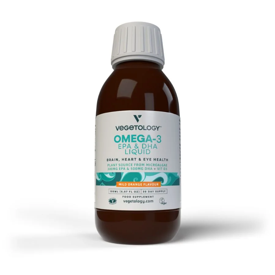 Vegetology Omega-3 Liquid EPA a DHA, s vitamínom D, 150 ml 