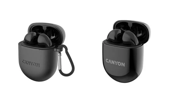 Canyon TWS-6, True Wireless Bluetooth slúchadlá do uší, nabíjacia stanica v kazete, čierne 1×1 ks, slúchadlá