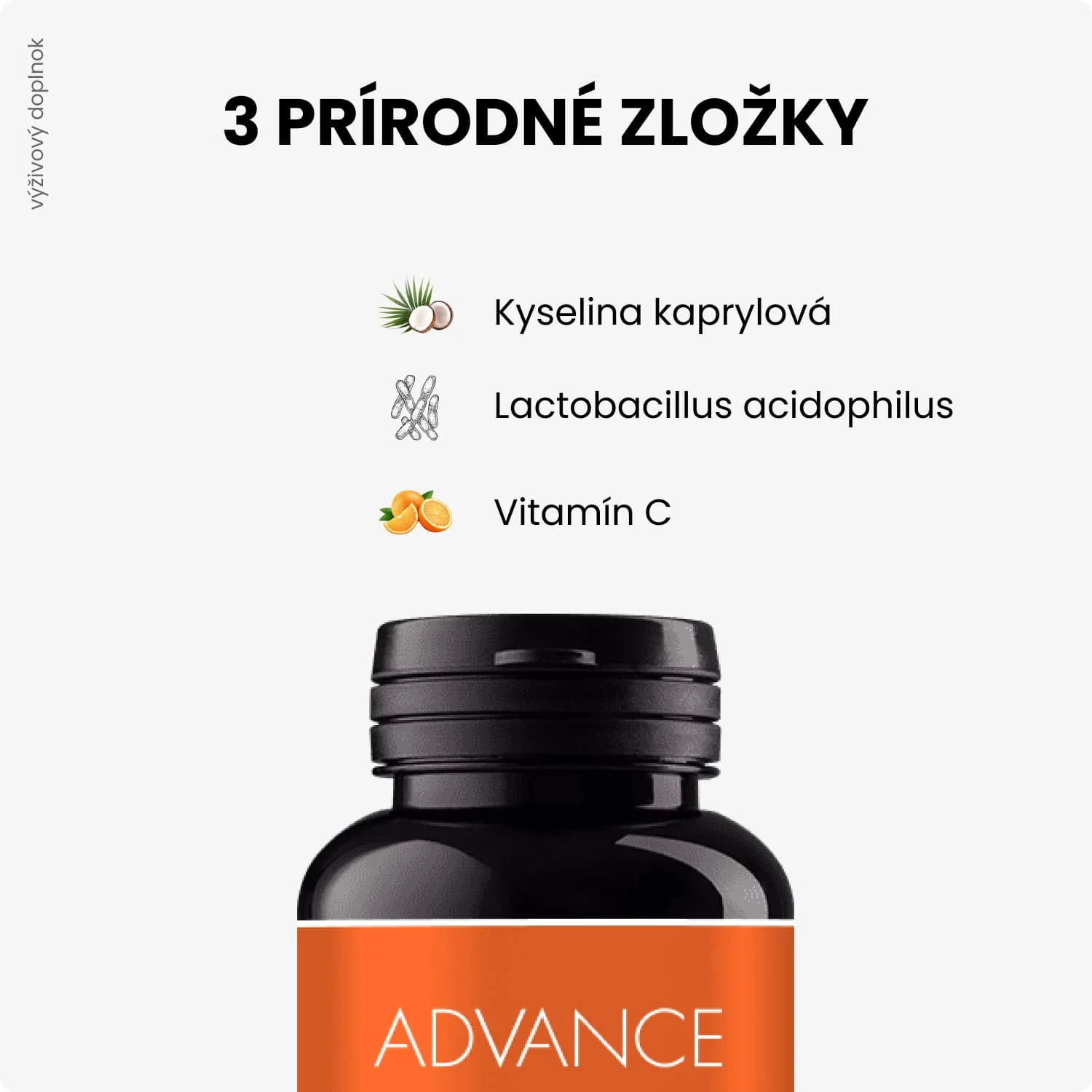 ADVANCE Candix s kyselinou kaprylovou 1×60 cps, výživový doplnok