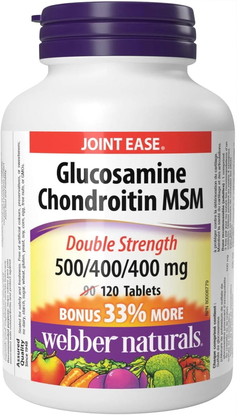 WEBBER NATURALS Glukosamín, Chondroitín a MSM 1300mg FORTE