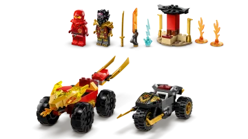 LEGO® NINJAGO® 71789 Kai a Ras v súboji auta s motorkou 1×1 ks, lego stavebnica