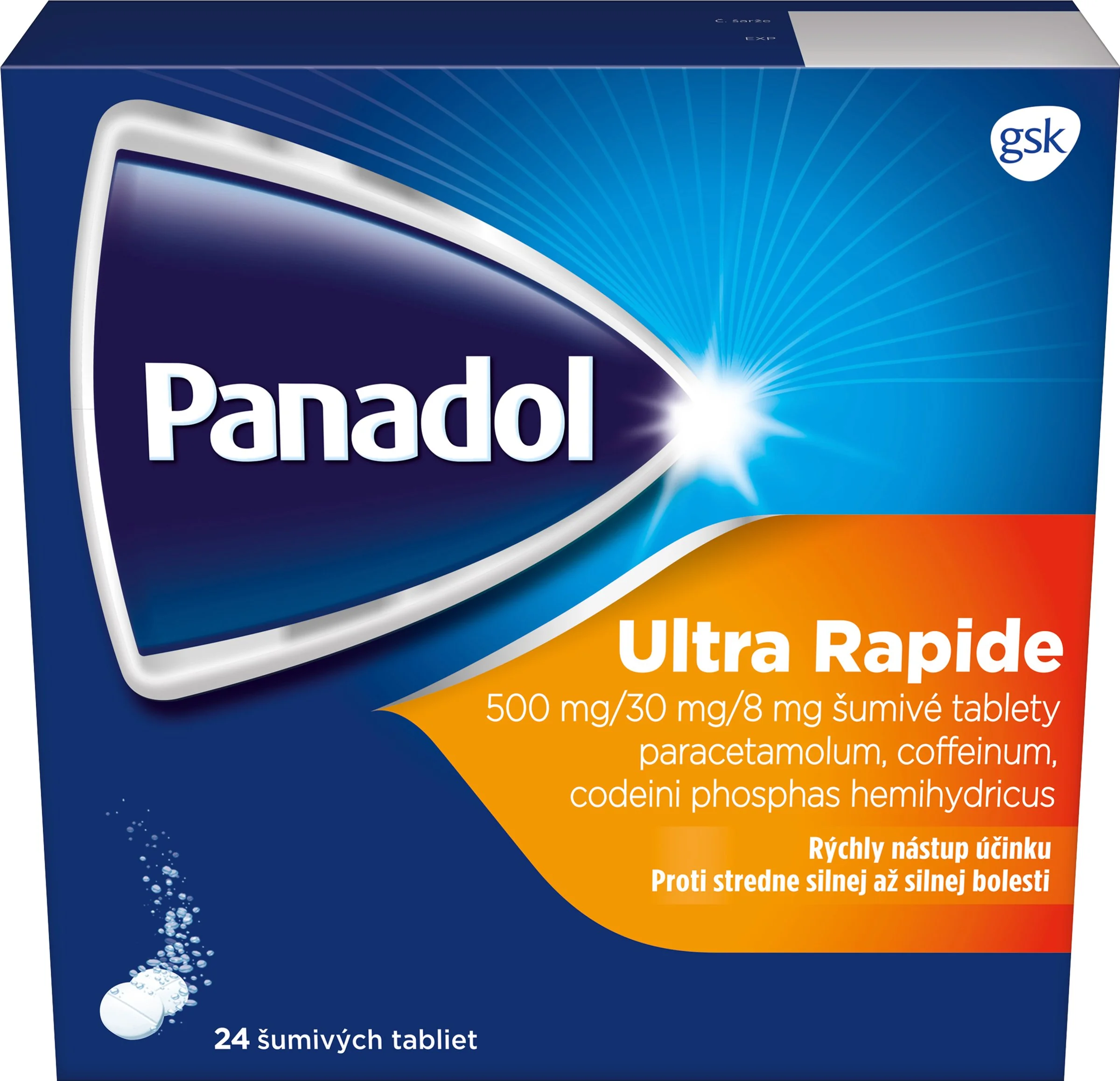 Panadol ULTRA RAPIDE 1x24 tbl, stredne silná až silná bolesť