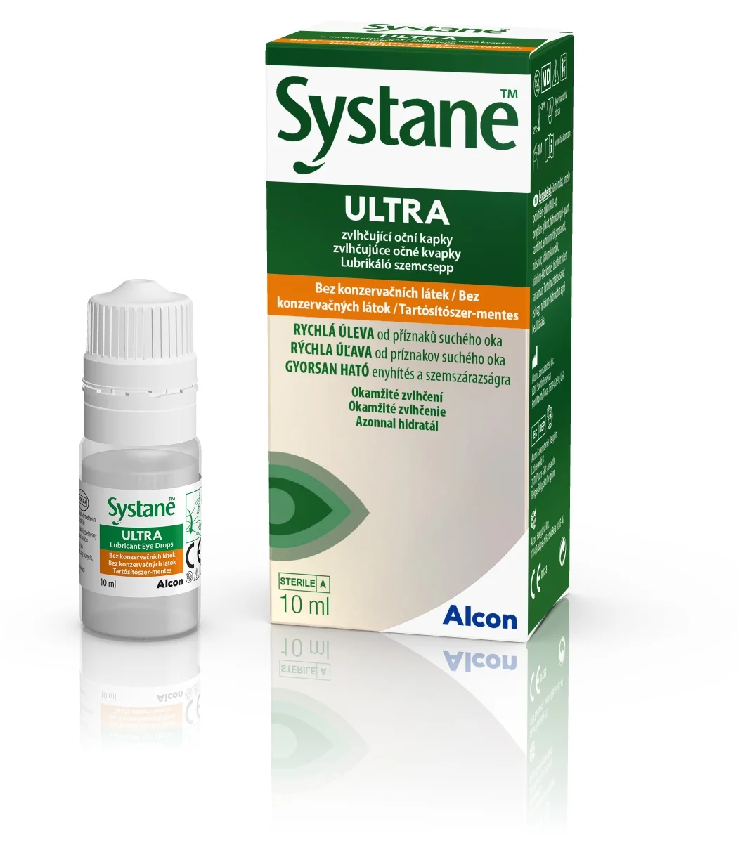 SYSTANE ULTRA Bez konzervačných látok 1×10 ml, kvapky očné zvlhčujúce (sterilný roztok)