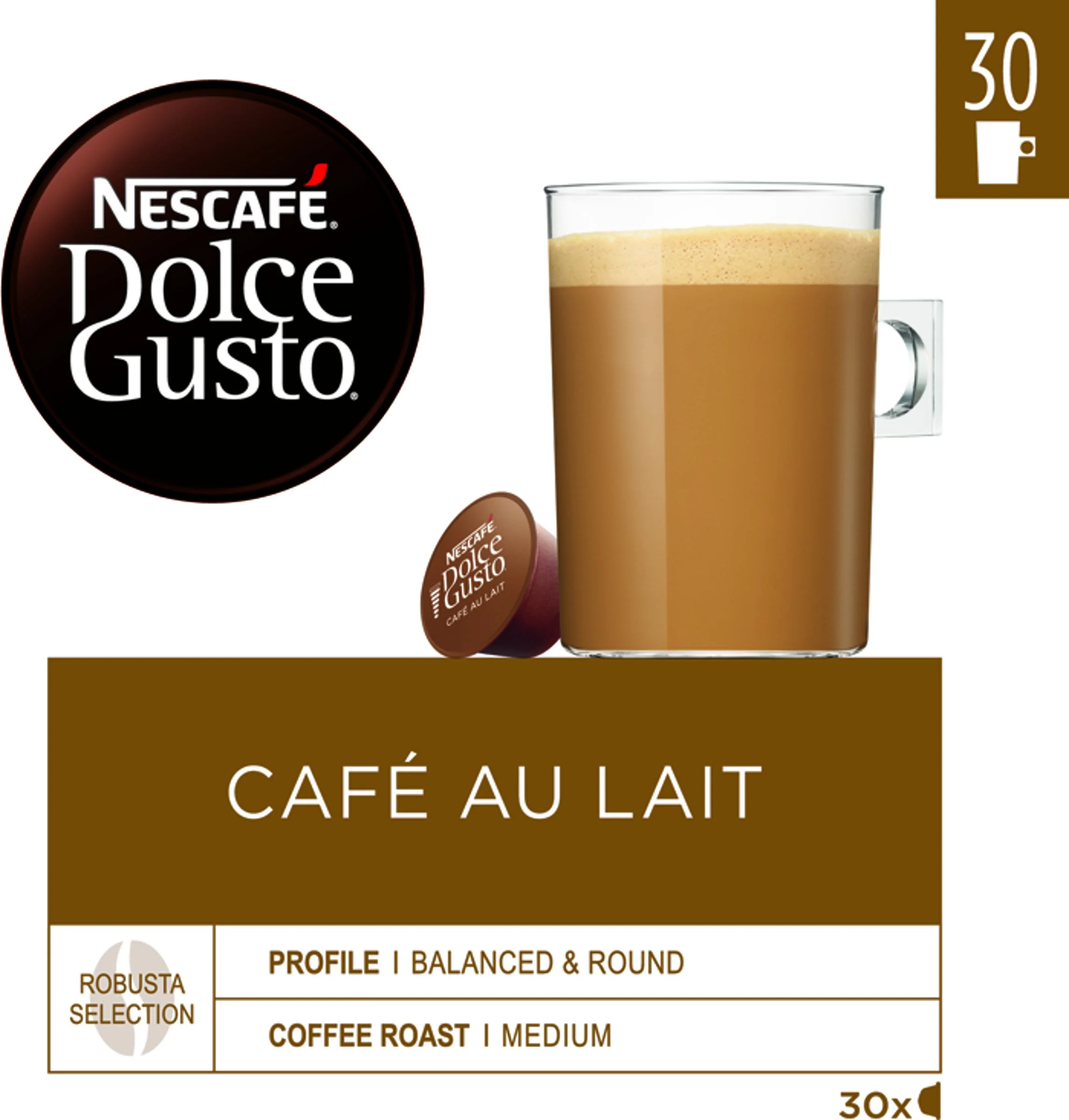 Nestle Dolce Gusto Cafeaulait 30 Cap Nescafé