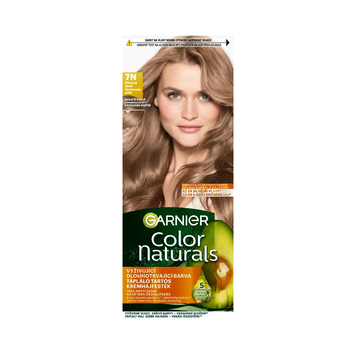 Garnier Color Naturals permanentná farba na vlasy 7N Prirodzená blond, 60+40+12 ml 1×1 kus, farba na vlasy