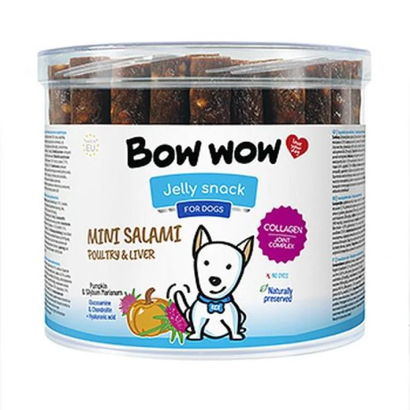 BOW WOW Mini salámiky s hydinovou pečeňou 12cm 1ks 