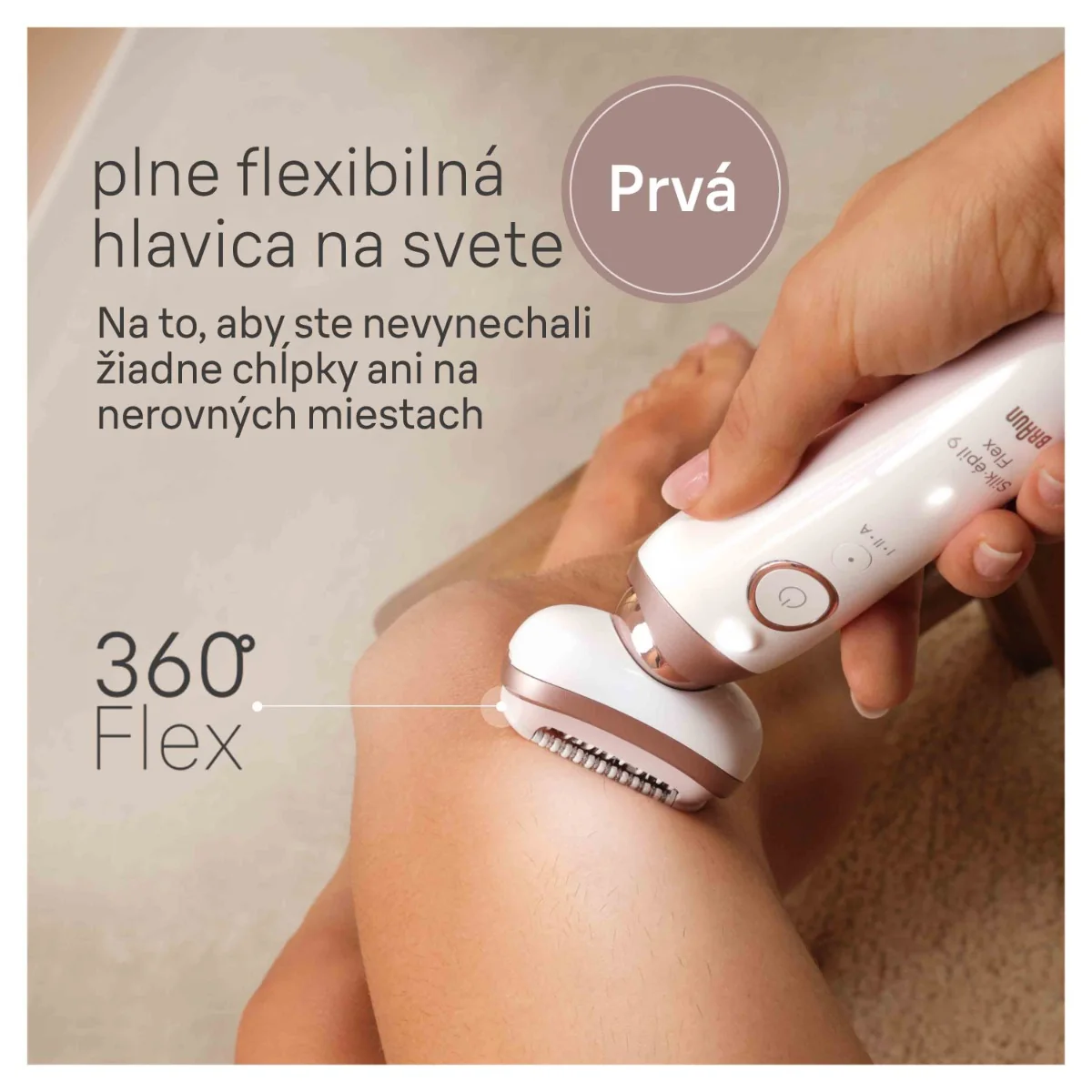 Braun Silk-épil 9 Flex, Epilátor na Odstraňovanie Chĺpkov, 9-360 3D, Biela/Ružovo-titánová 1×1 ks, epilátor