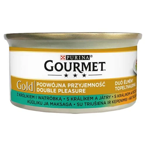 GOURMET GOLD Duo 24x85g Králik a Pečeň