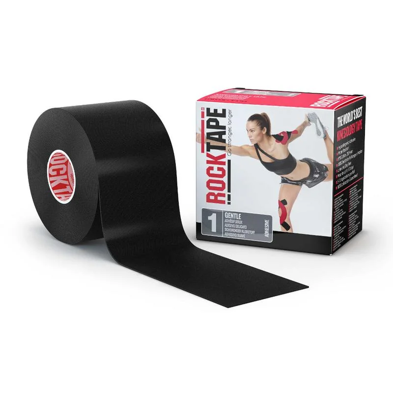 RockTape pre citlivú pokožku 5cm x 5m čierna