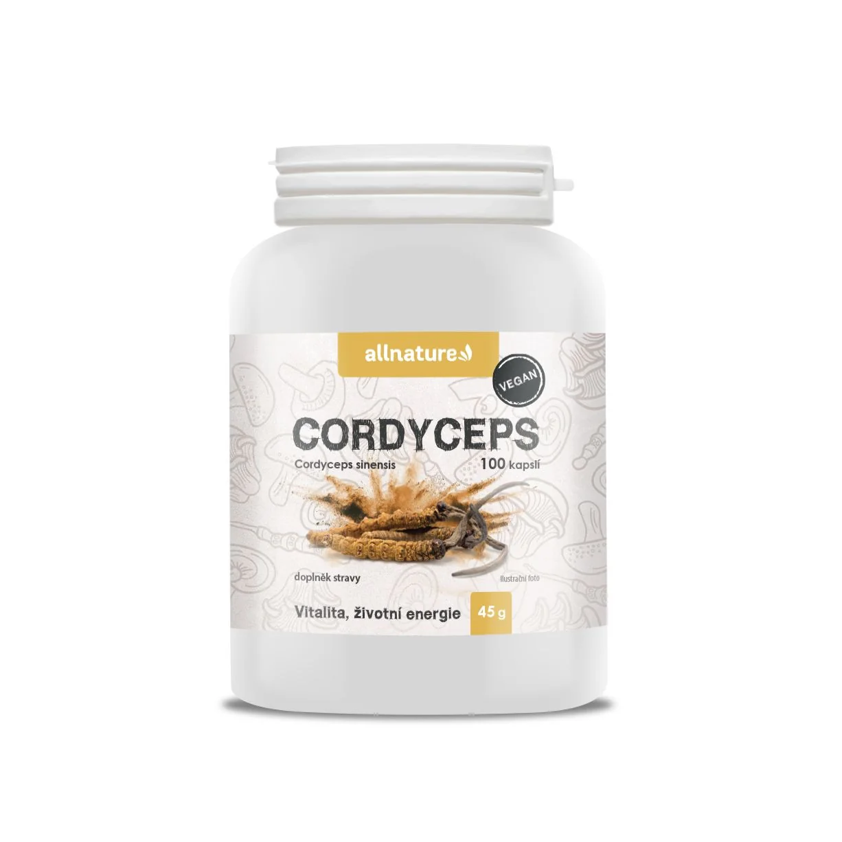 Allnature Cordyceps Kapsule 100cps