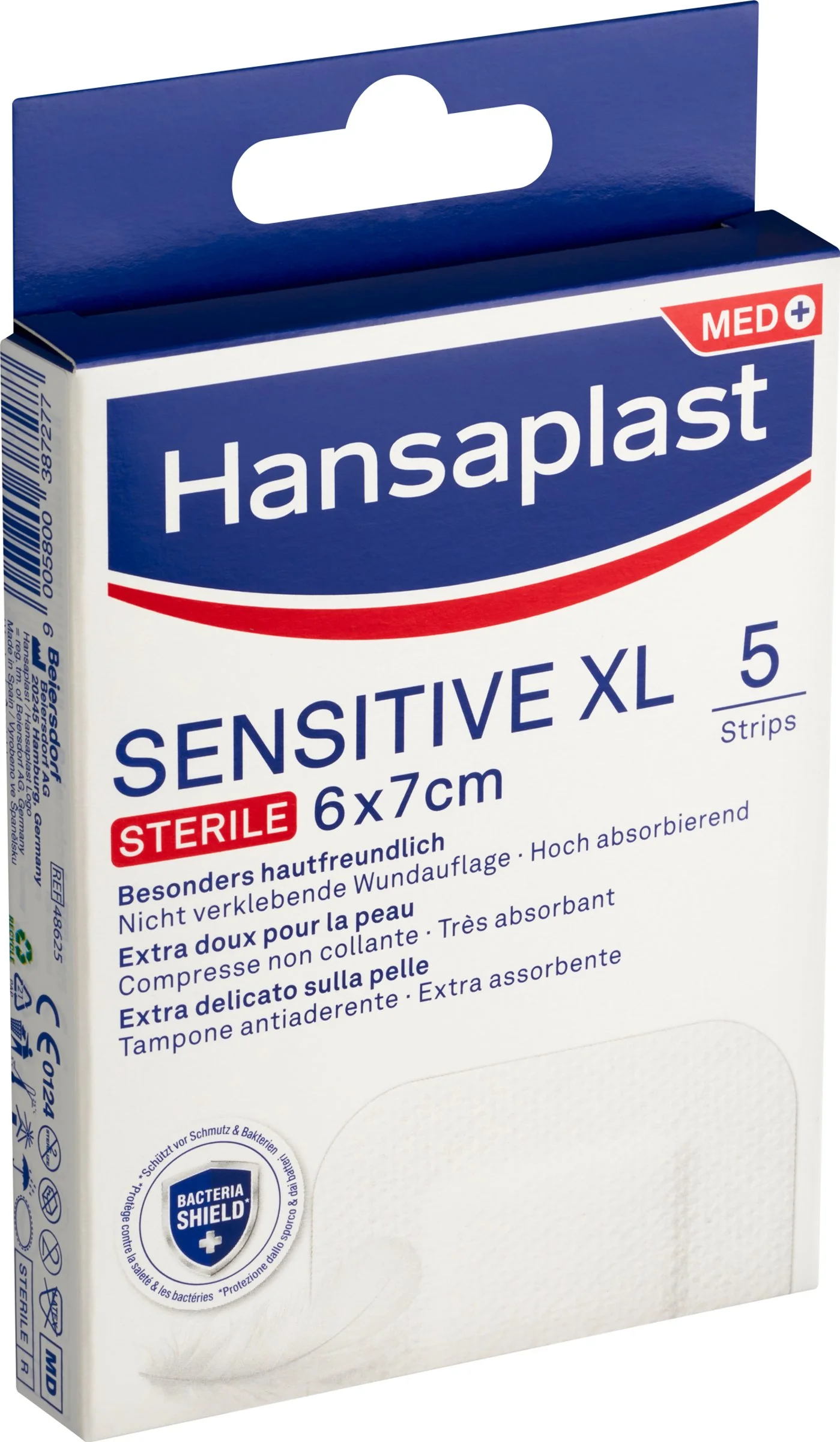 Hansaplast Sensitive XL náplast 1×5 ks, náplasti