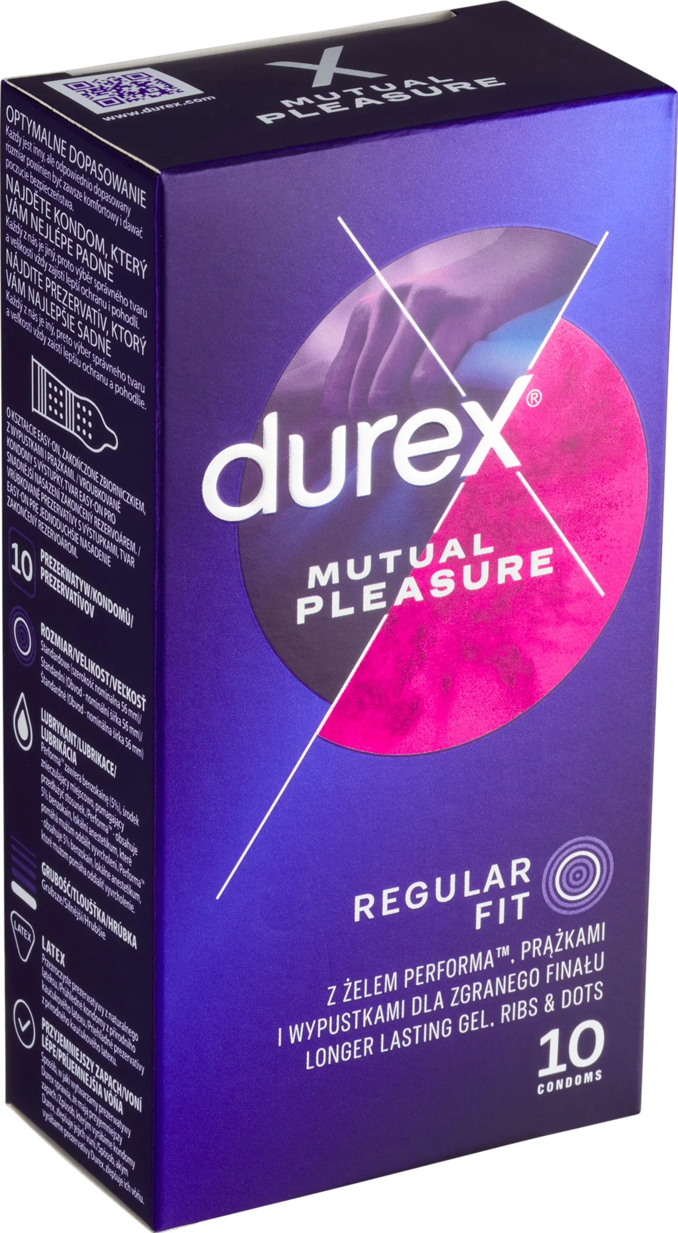 DUREX Mutual Pleasure 1×10 ks, kondóm s benzokaínom