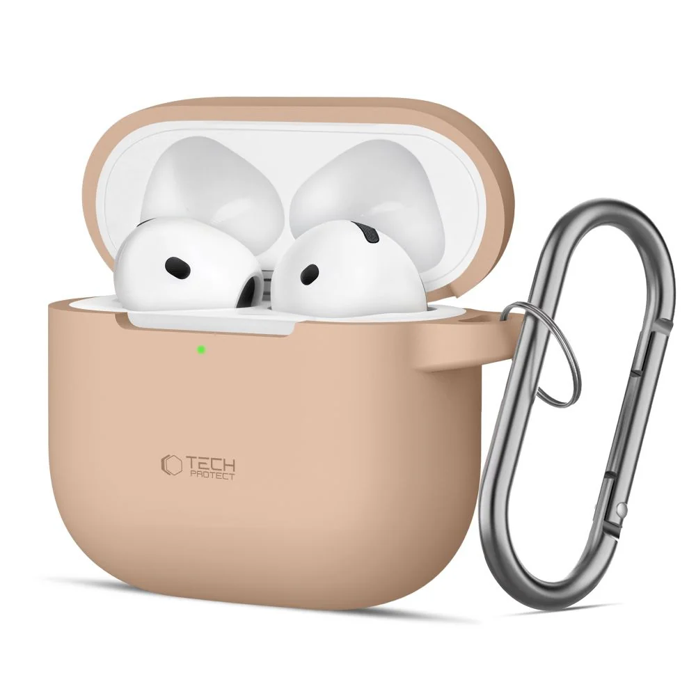 Tech-Protect Silicone Hook puzdro na Apple AirPods 4, béžové