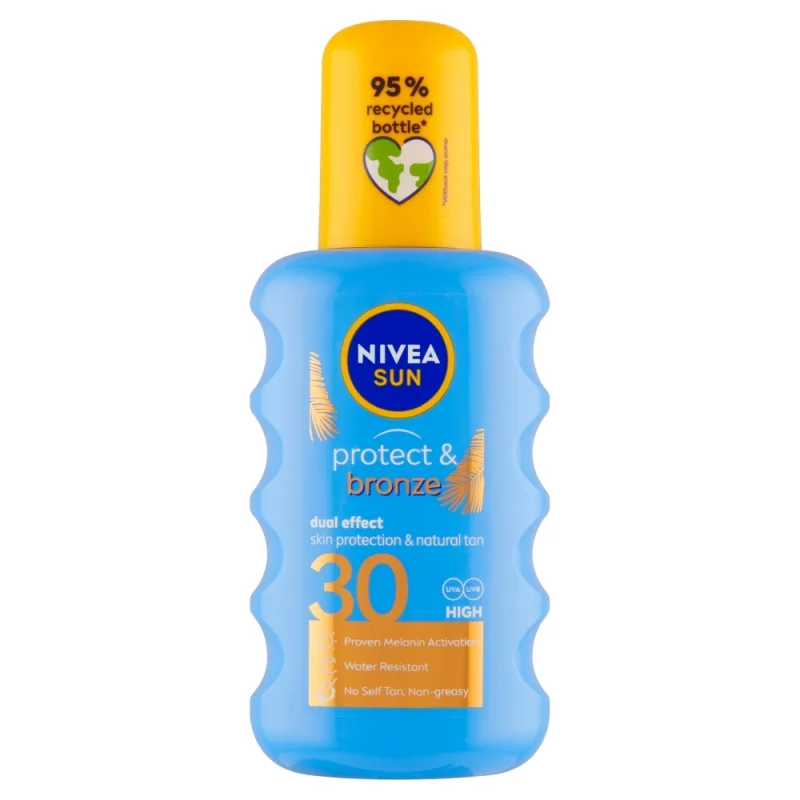 NIVEA Sun Protect & Bronze Sprej na opaľovanie podporujúci zhnednutie OF 30, 200 ml 85445