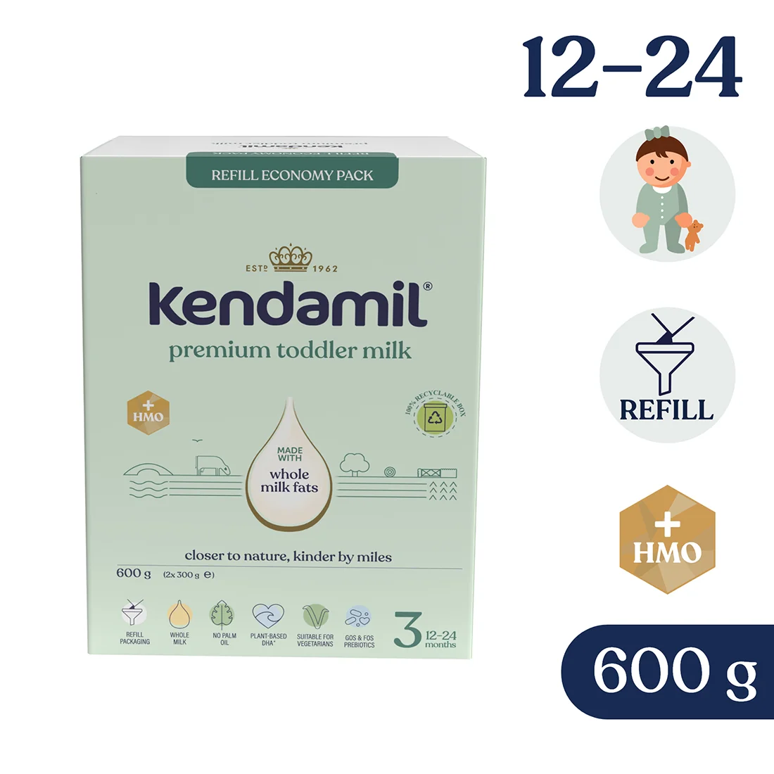 Kendamil Premium Box 3 1×600 g, dojčenská výživa