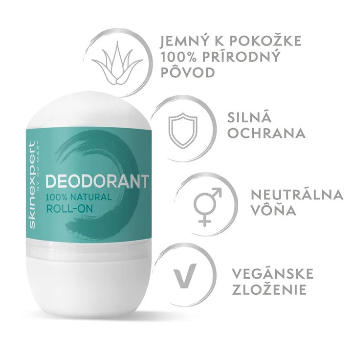 Skinexpert by Dr. Max Deodorant roll-on 1×50 ml, guličkový dezodorant